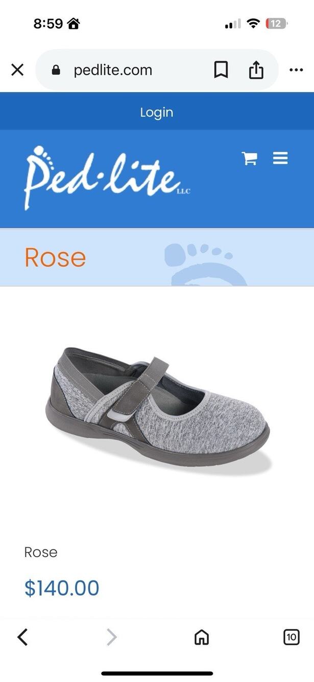 Ped Lite Rose Women’s 8 Diabetic Comfort Shoes Excellent Condition